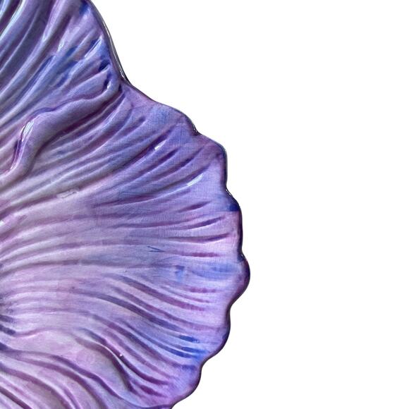 Maxcera Purple Floral Ceramic Dinner Plates 10in Set of 4 Spring New - Picture 6 of 15